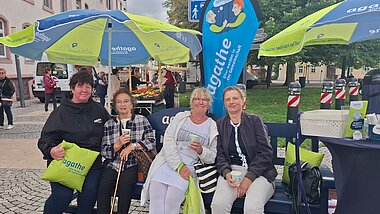 AGATHE-Beraterin Doreen Klauder mit Ursula Fuchs, Brigitte Wallendorf und Ursula Rozycki 